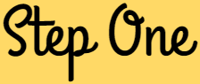 Step One - Home Page