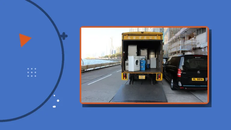A loaded moving truck on a city road, illustrating relocation disputes in custody battles.